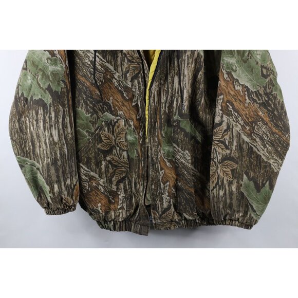 Vintage 90s Mens XL Distressed Quilted Realtree Camouflage Hooded Jacket AS IS - Picture 3 of 16
